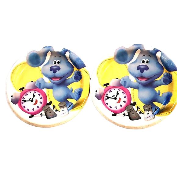 BLUE'S CLUES and You SMALL PAPER PLATES UNIQUE (16) ~ Blues Birthday Cake - Picture 1 of 2